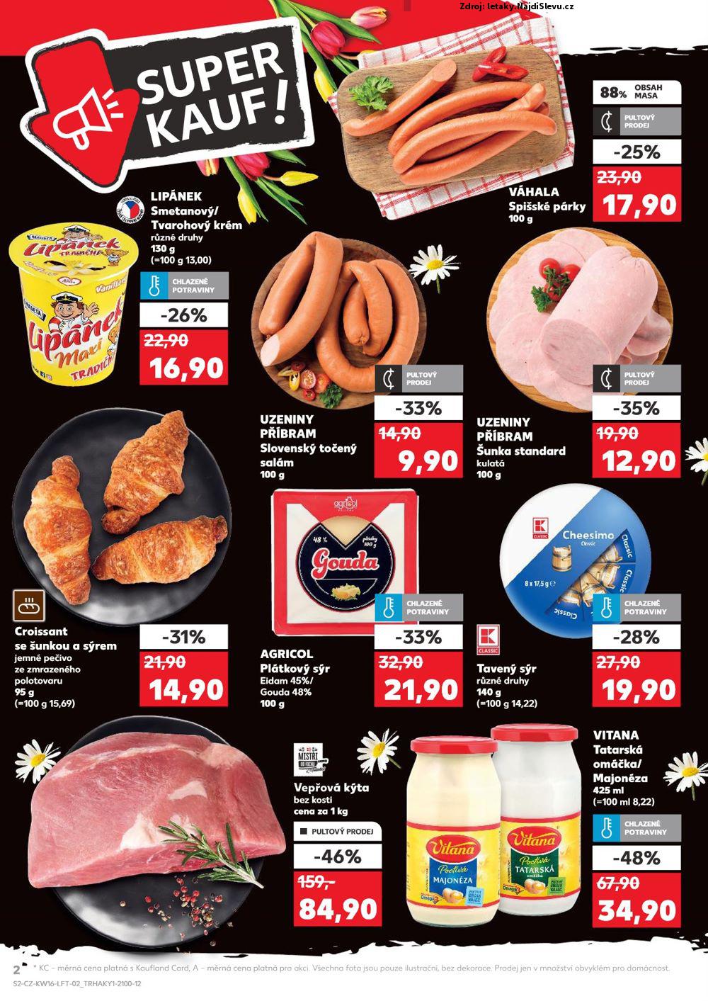 Strana 2 - leták Kaufland (16. 4. - 20. 4. 2025)