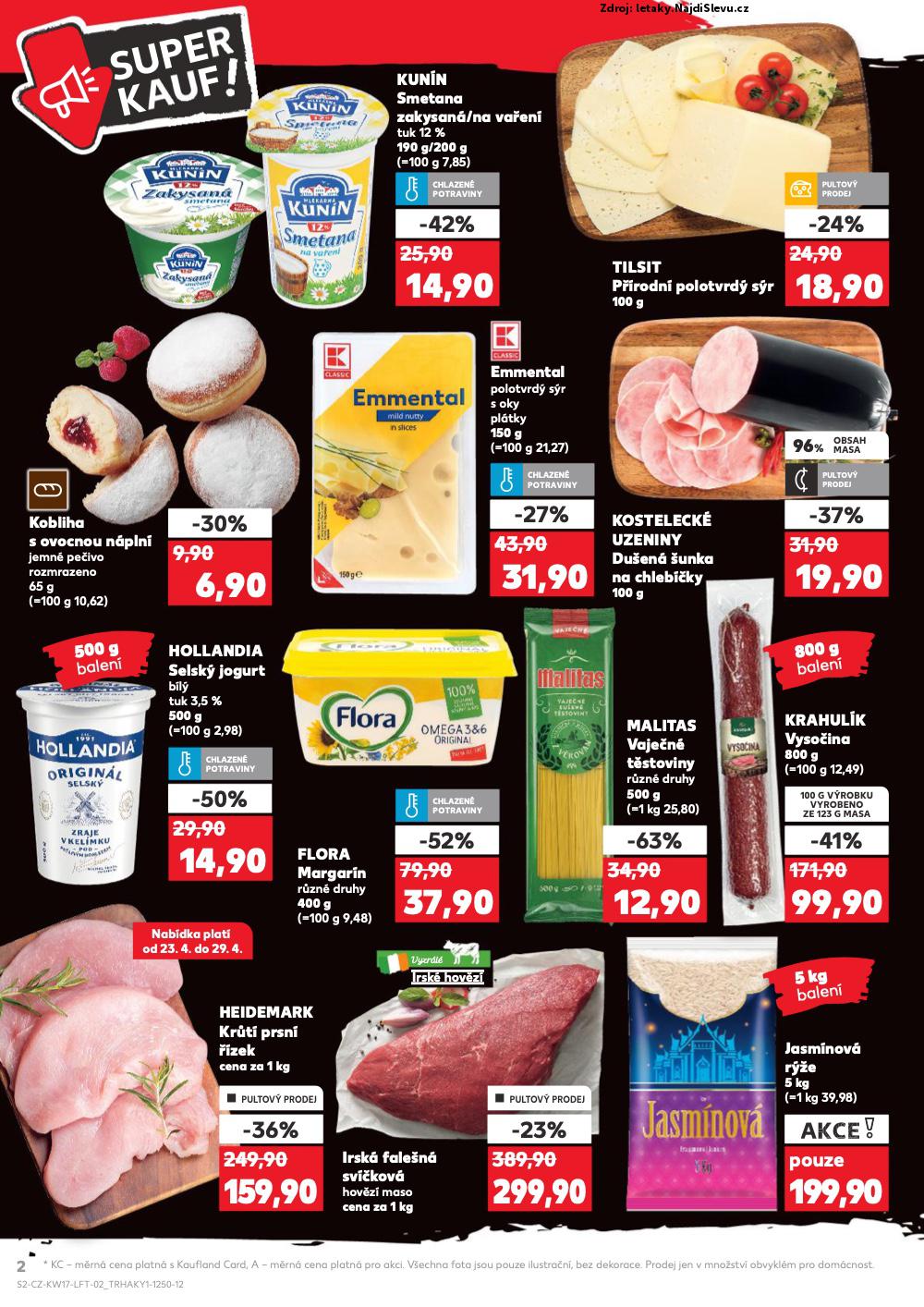 Strana 2 - letk Kaufland (22. 4. - 29. 4. 2025)