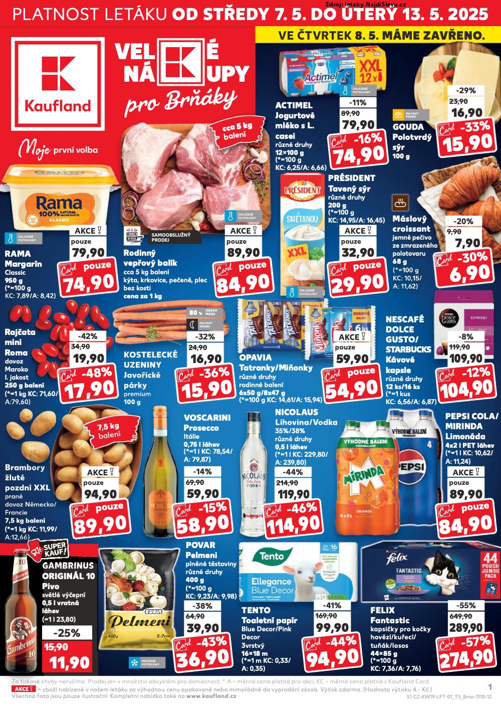 Strana 1 - leták Kaufland (5. 5. - 13. 5. 2025)