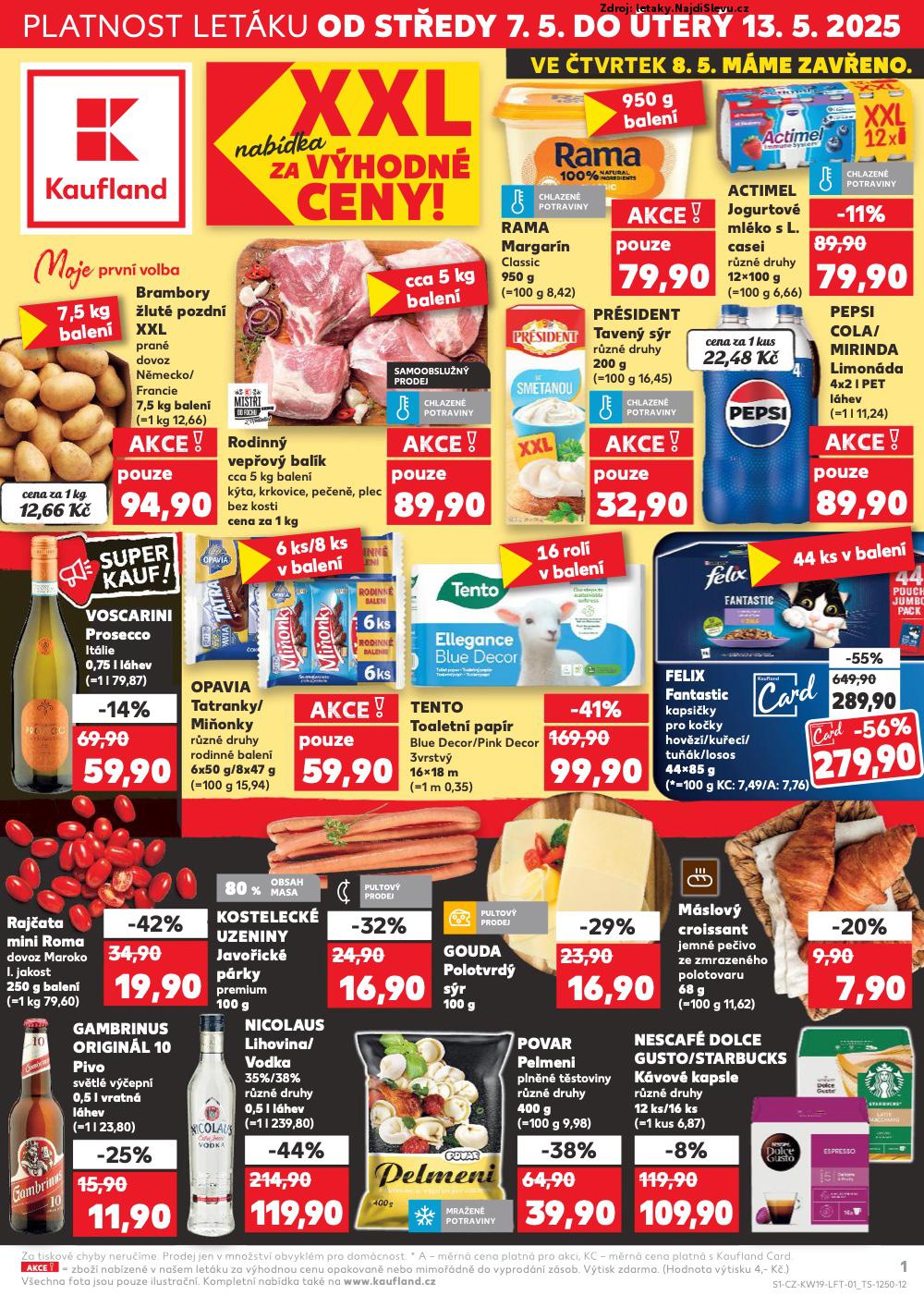 Strana 1 - leták Kaufland (5. 5. - 13. 5. 2025)