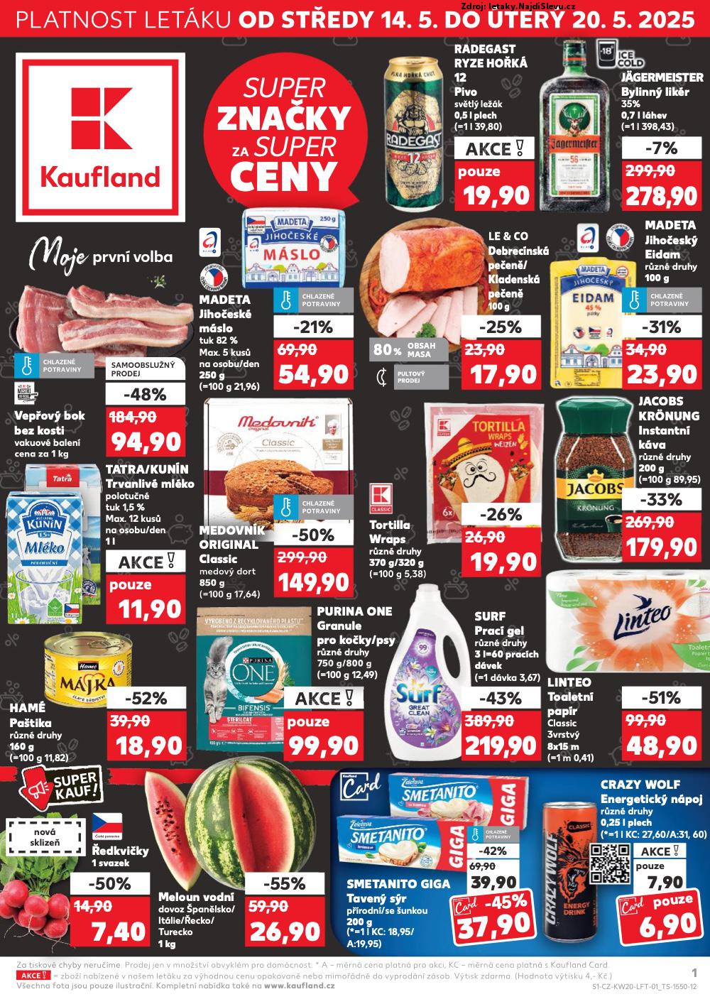 Strana 1 - letk Kaufland (14. 5. - 20. 5. 2025)