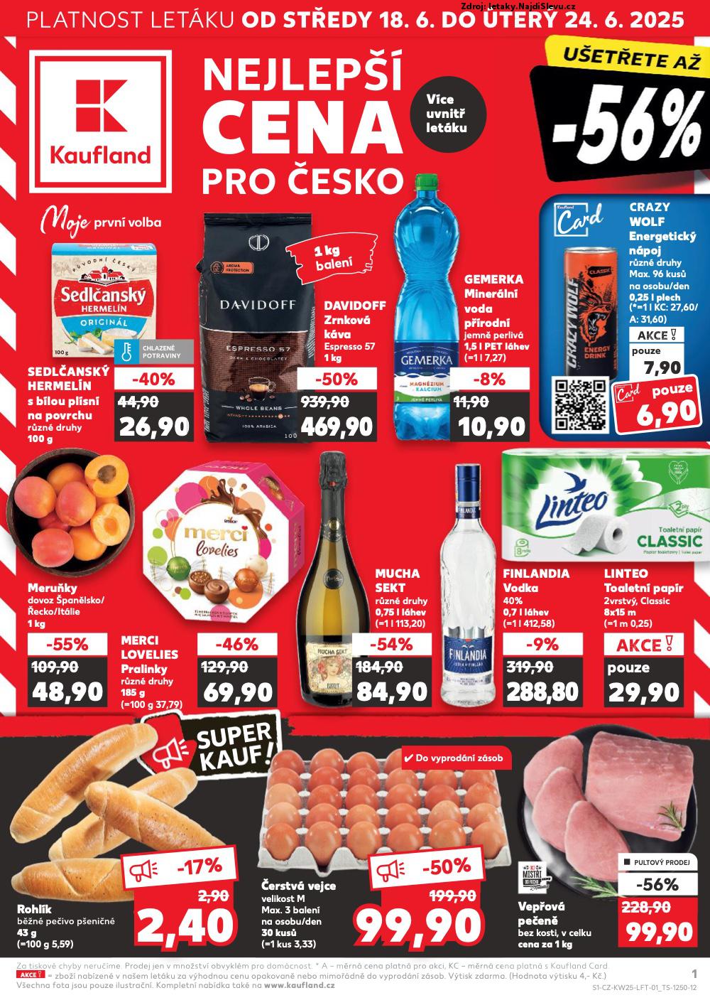 Strana 1 - leták Kaufland (18. 6. - 24. 7. 2025)