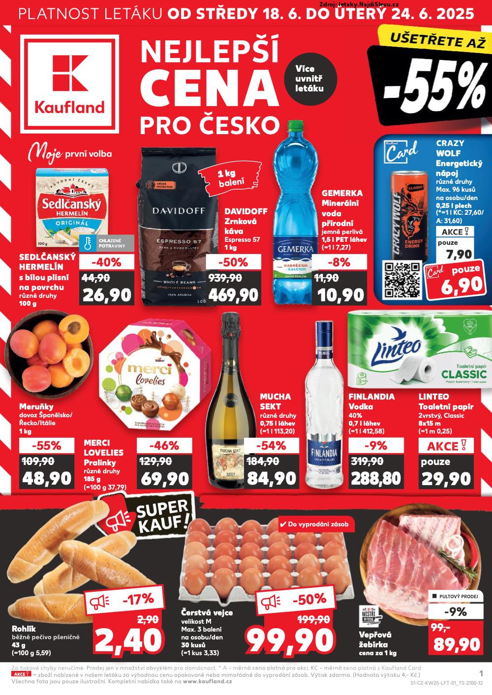 Strana 1 - letk Kaufland (18. 6. - 24. 7. 2025)