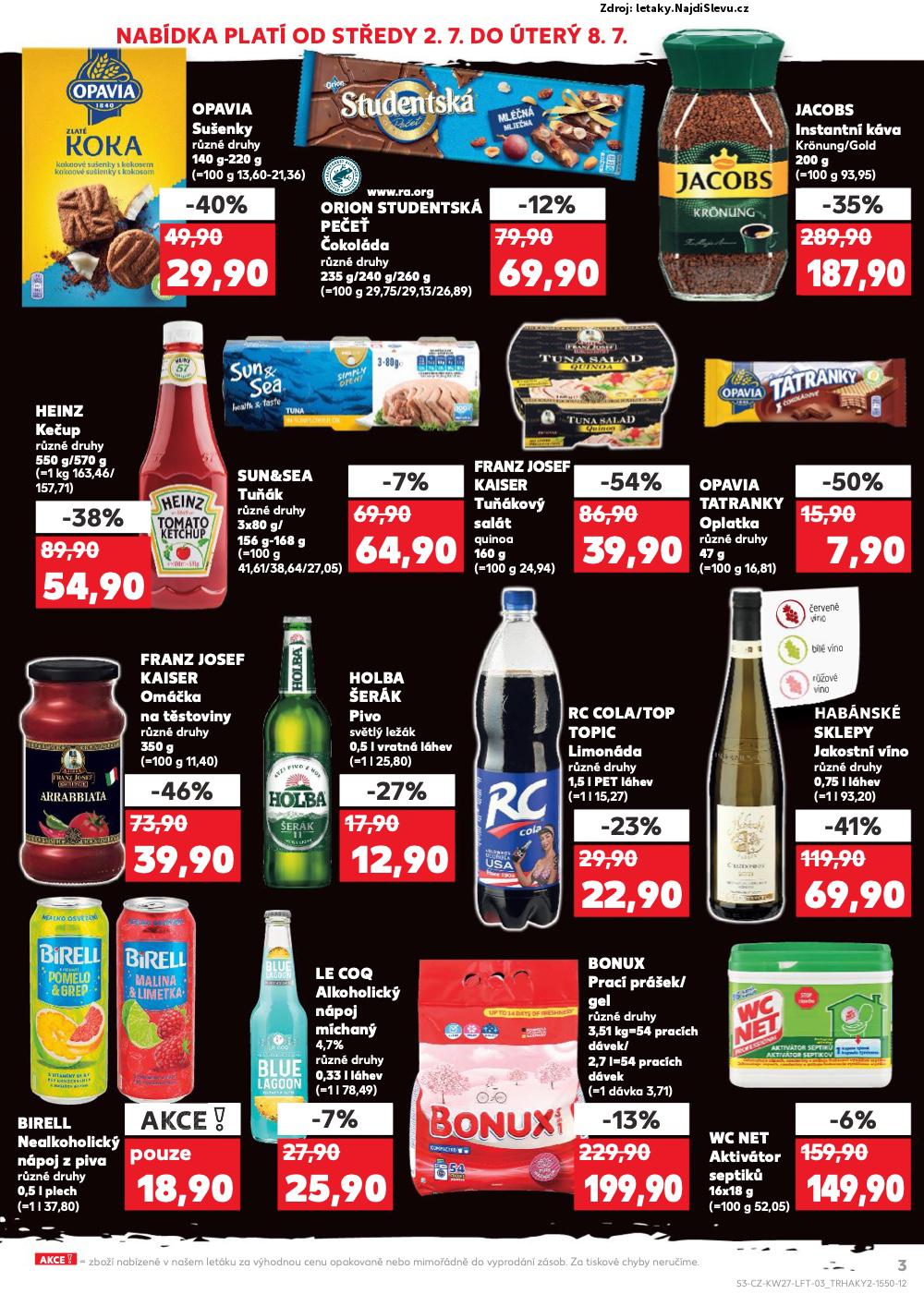 Strana 3 - leták Kaufland (2. 7. - 8. 7. 2025)