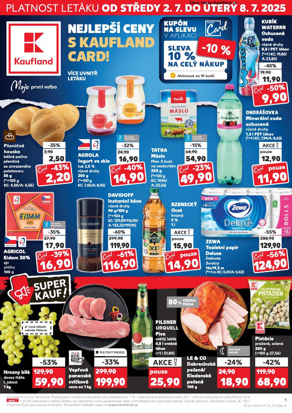 Strana 1 - leták Kaufland (2. 7. - 8. 7. 2025)