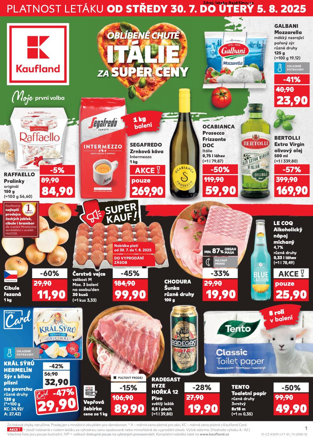Strana 1 - letk Kaufland (30. 7. - 5. 8. 2025)