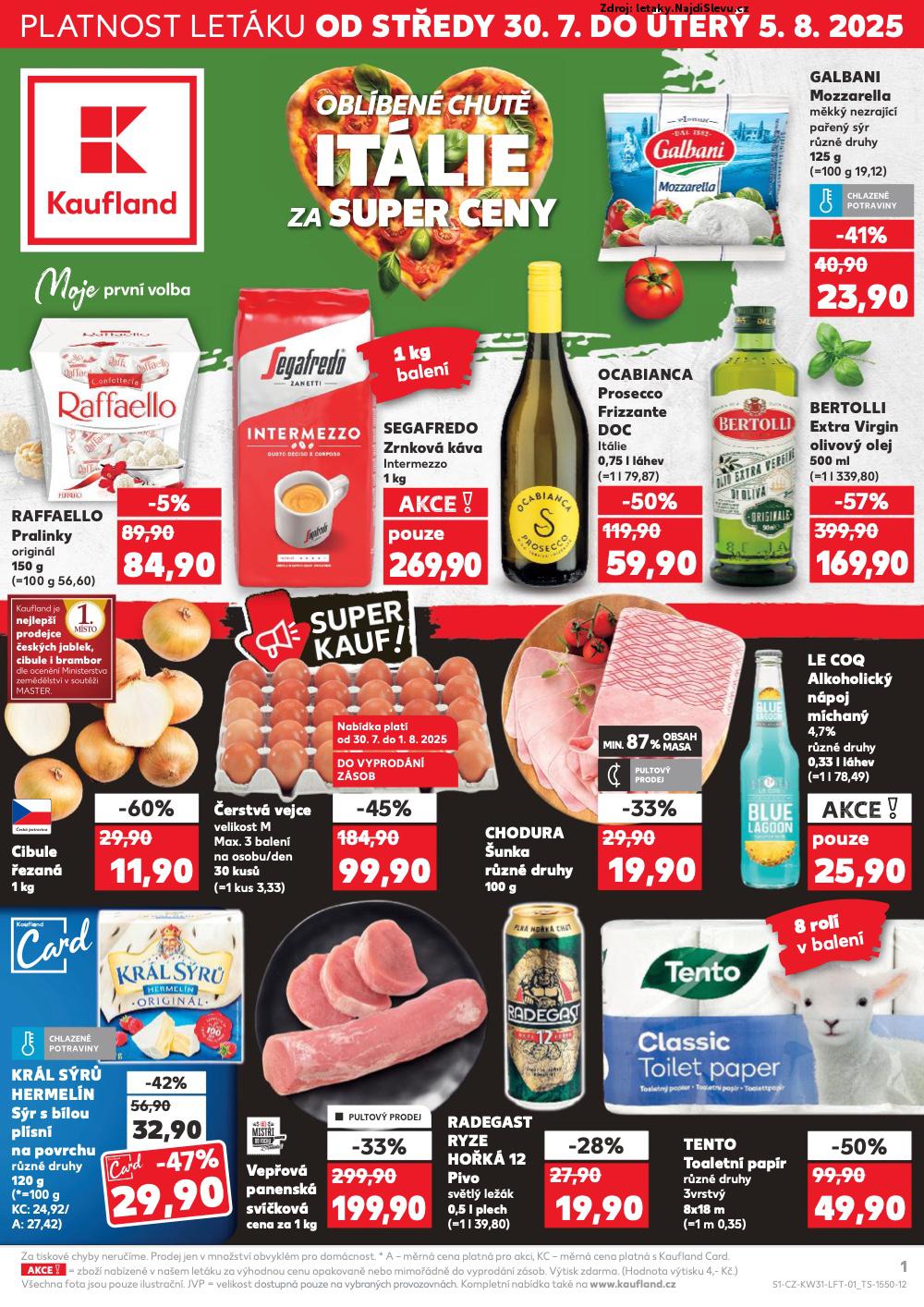 Strana 1 - leták Kaufland (30. 7. - 5. 8. 2025)