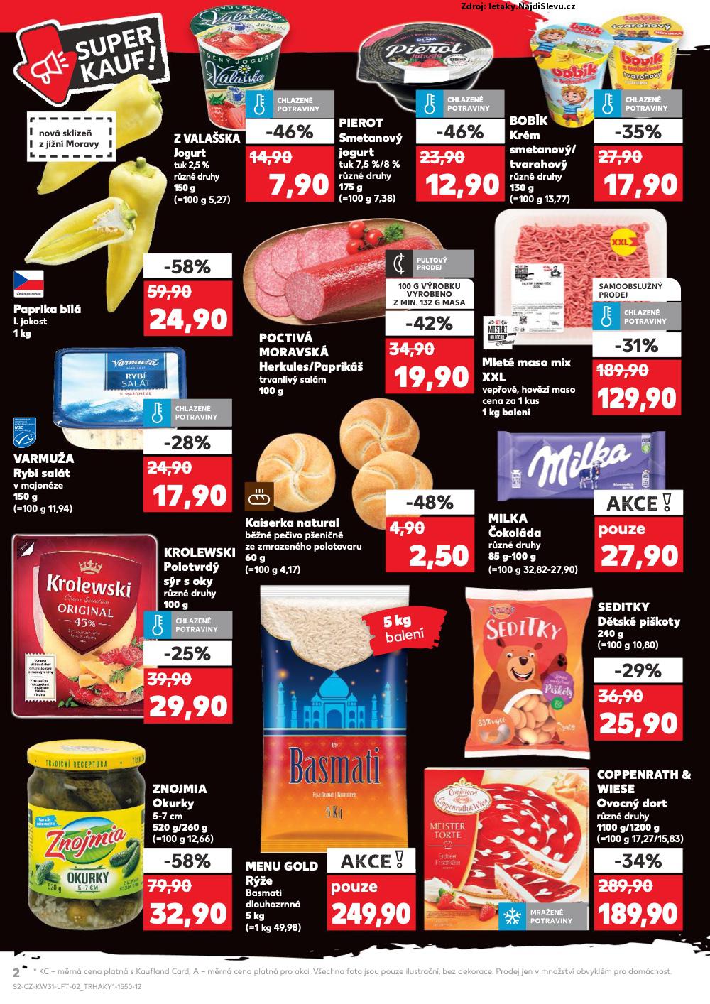 Strana 2 - leták Kaufland (30. 7. - 5. 8. 2025)
