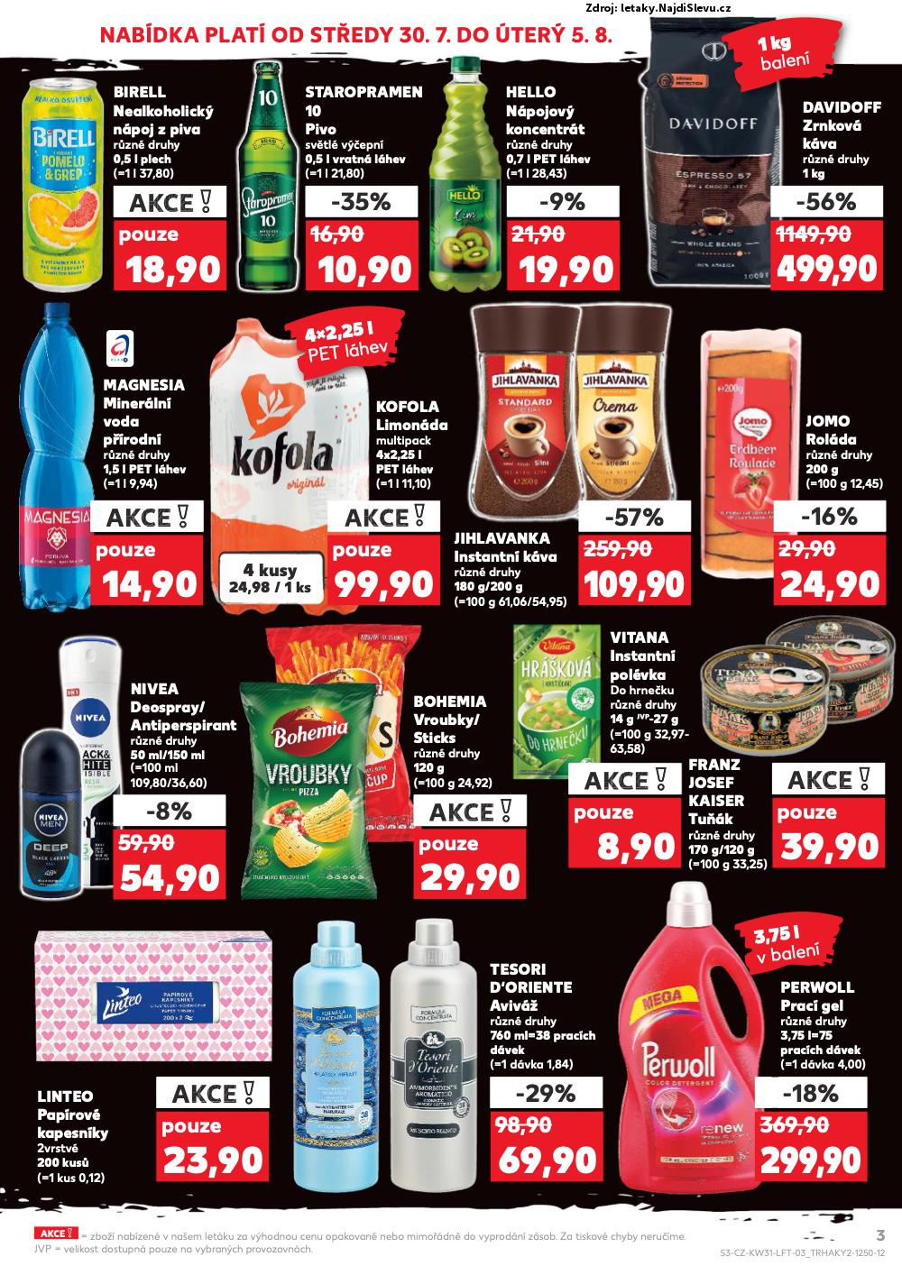 Strana 3 - leták Kaufland (30. 7. - 5. 8. 2025)