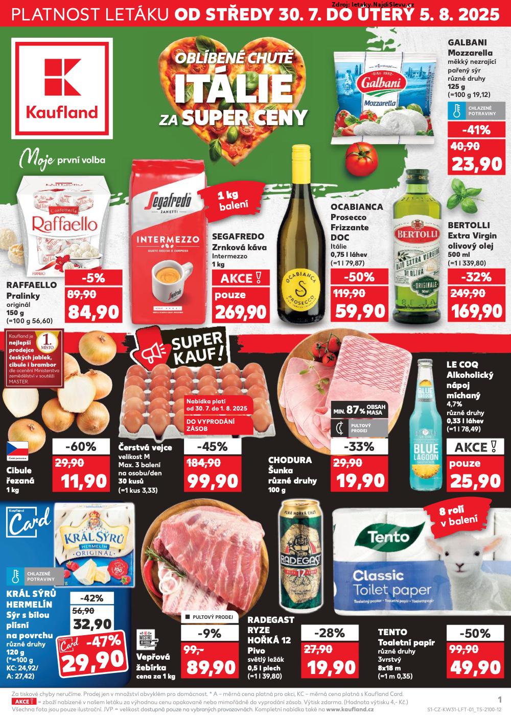 Strana 1 - leták Kaufland (30. 7. - 5. 8. 2025)