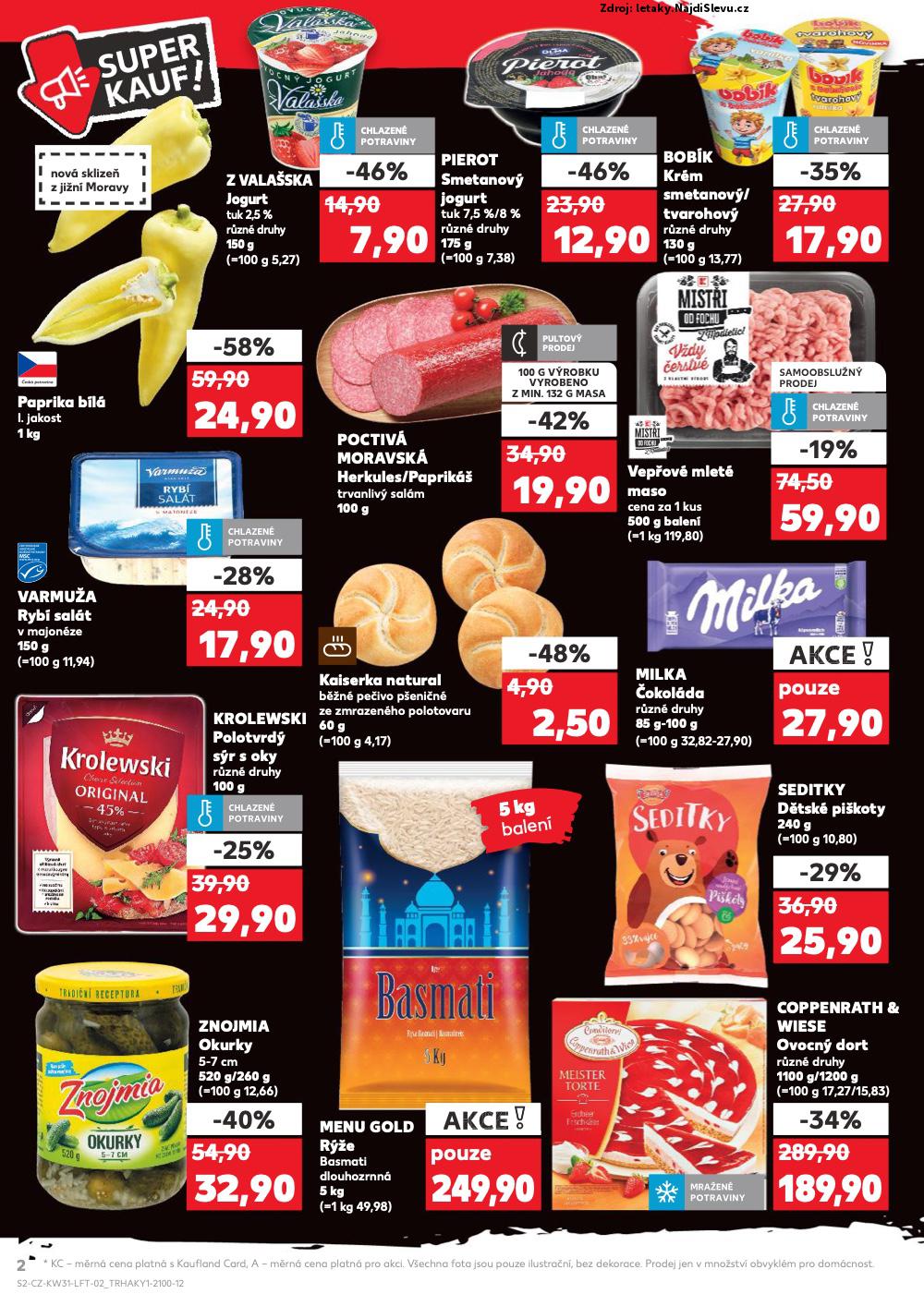 Strana 2 - leták Kaufland (30. 7. - 5. 8. 2025)