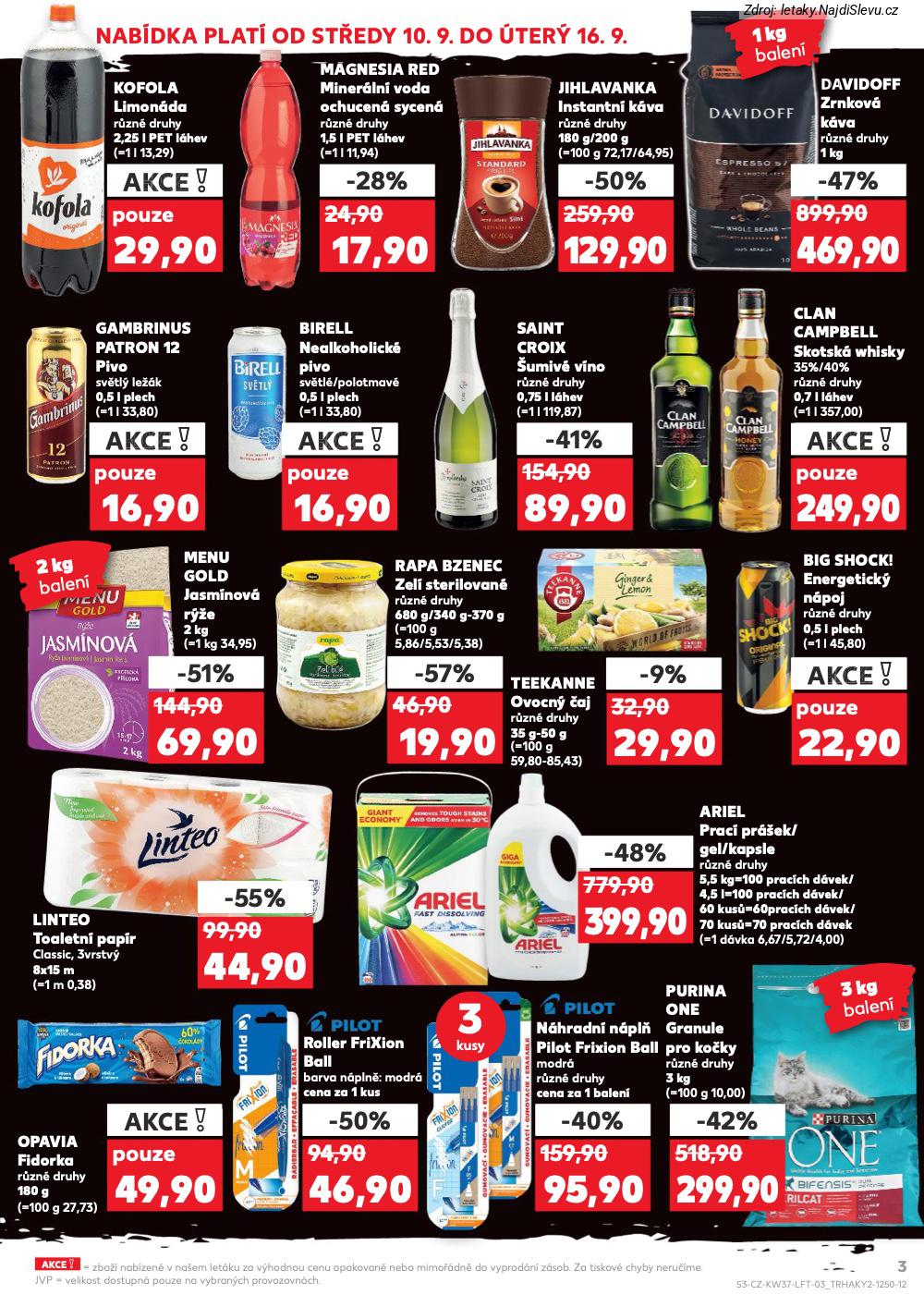 Strana 3 - leták Kaufland (10. 9. - 16. 9. 2025)