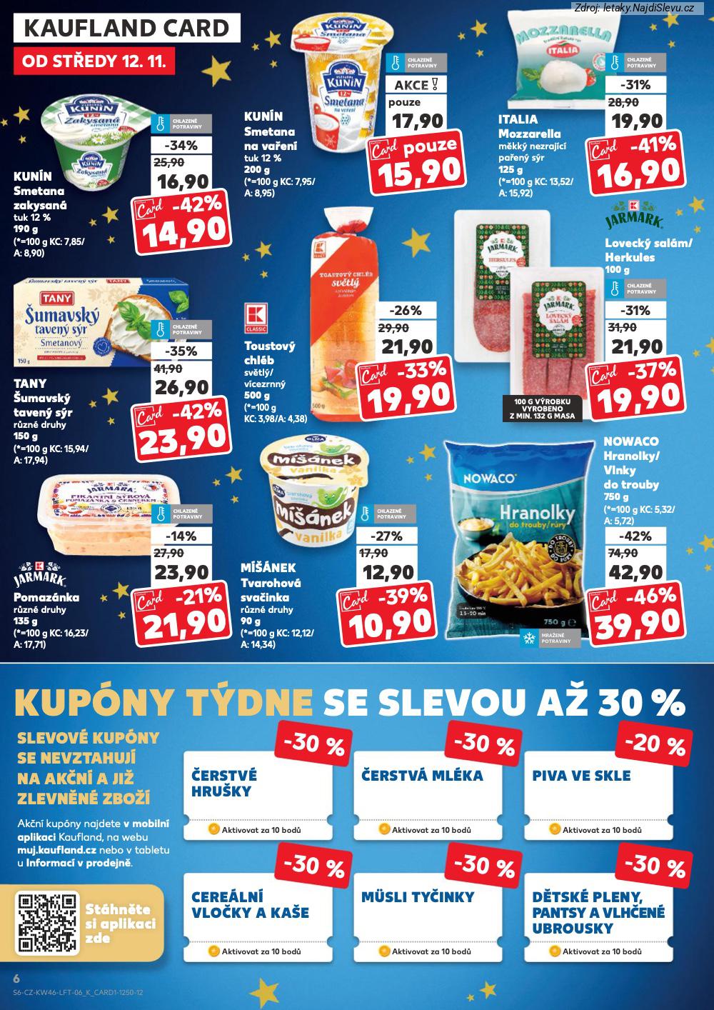 Let�k Kaufland  Most, M�ln�k, Sokolov, Mari�nsk� L�zn�, Kol�n, Kladno, �atec, P�s... (12. 11. - 18. 11. 2025) - str. 6
