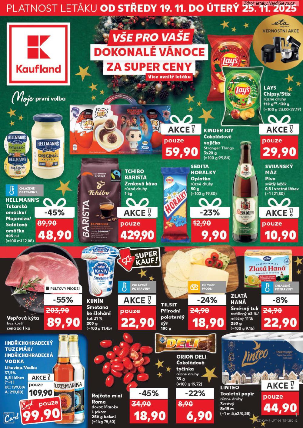 Let�k Kaufland  Most, M�ln�k, Sokolov, Mari�nsk� L�zn�, Kol�n, Kladno, �atec, P�s... (19. 11. - 25. 11. 2025) - str. 1