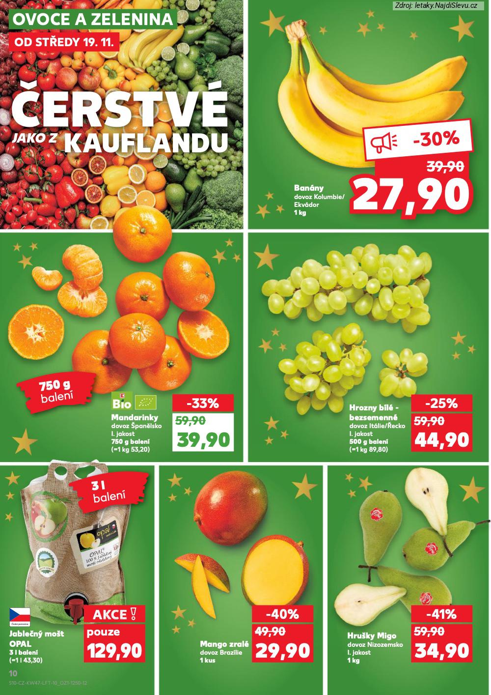 Let�k Kaufland  Most, M�ln�k, Sokolov, Mari�nsk� L�zn�, Kol�n, Kladno, �atec, P�s... (19. 11. - 25. 11. 2025) - str. 10