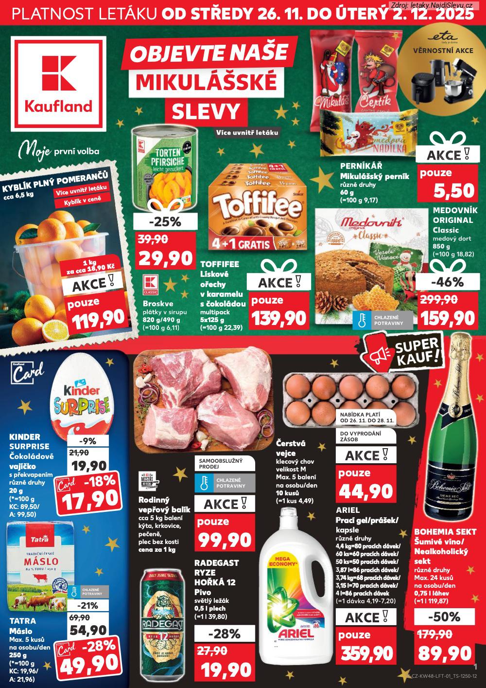 Let�k Kaufland  Vala�sk� Mezi����, Kop�ivnice, �esk� T��n, Fr�dek-M�stek, Nov� J... (26. 11. - 2. 12. 2025) - str. 1
