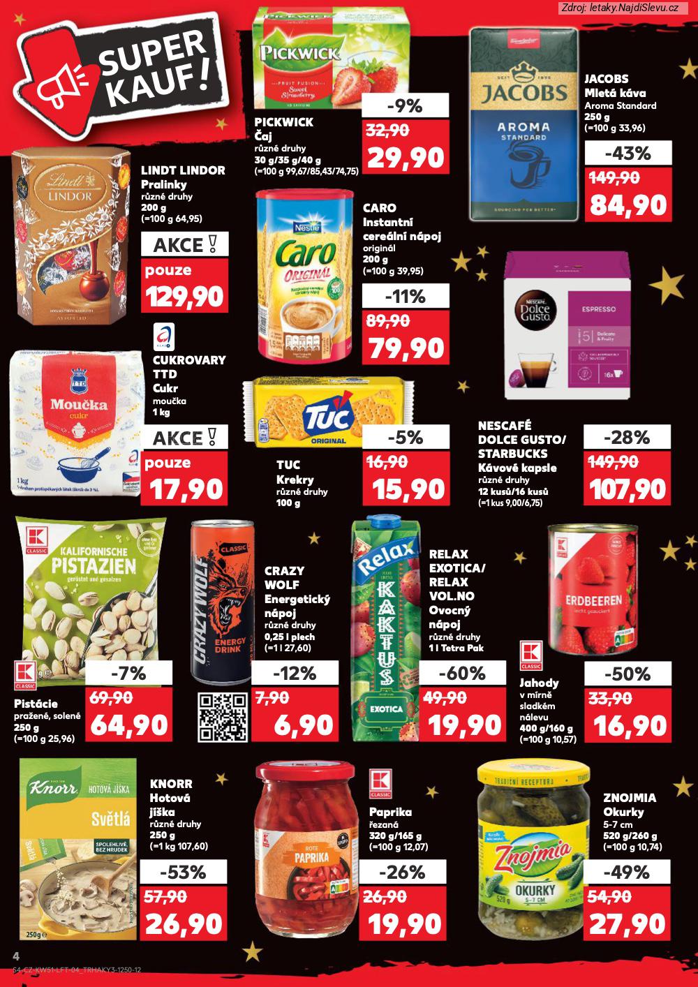 Let�k Kaufland  Most, M�ln�k, Sokolov, Mari�nsk� L�zn�, Kol�n, Kladno, �atec, P�s... (17. 12. - 24. 12. 2025) - str. 4