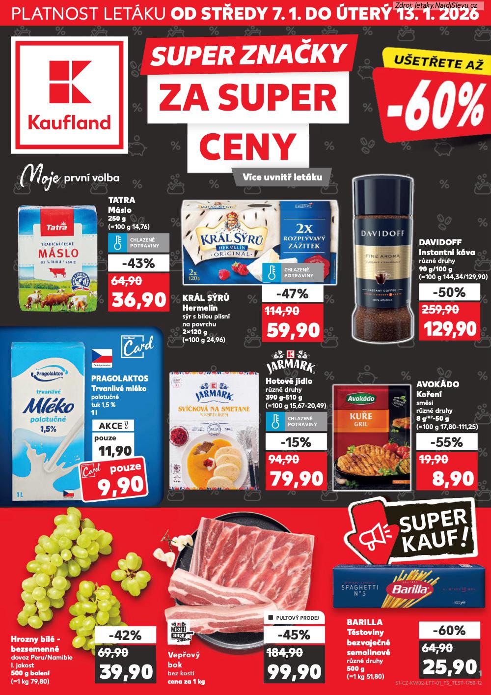 Let�k Kaufland (7. 1. - 13. 1. 2026) - strana 1 z 60