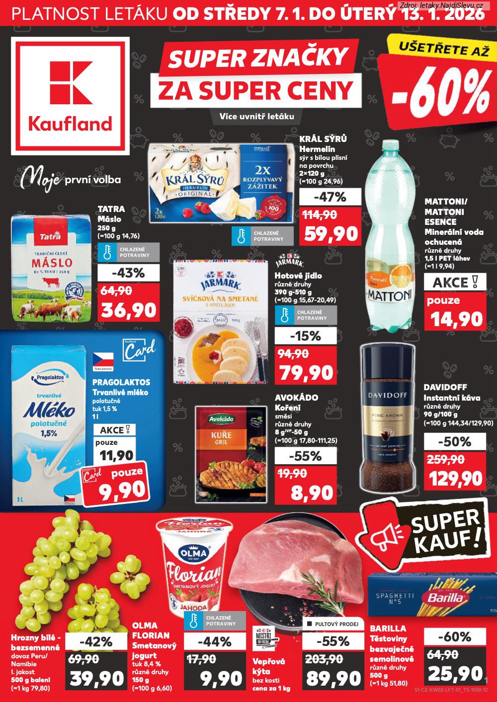 Let�k Kaufland (7. 1. - 13. 1. 2026) - strana 1 z 60