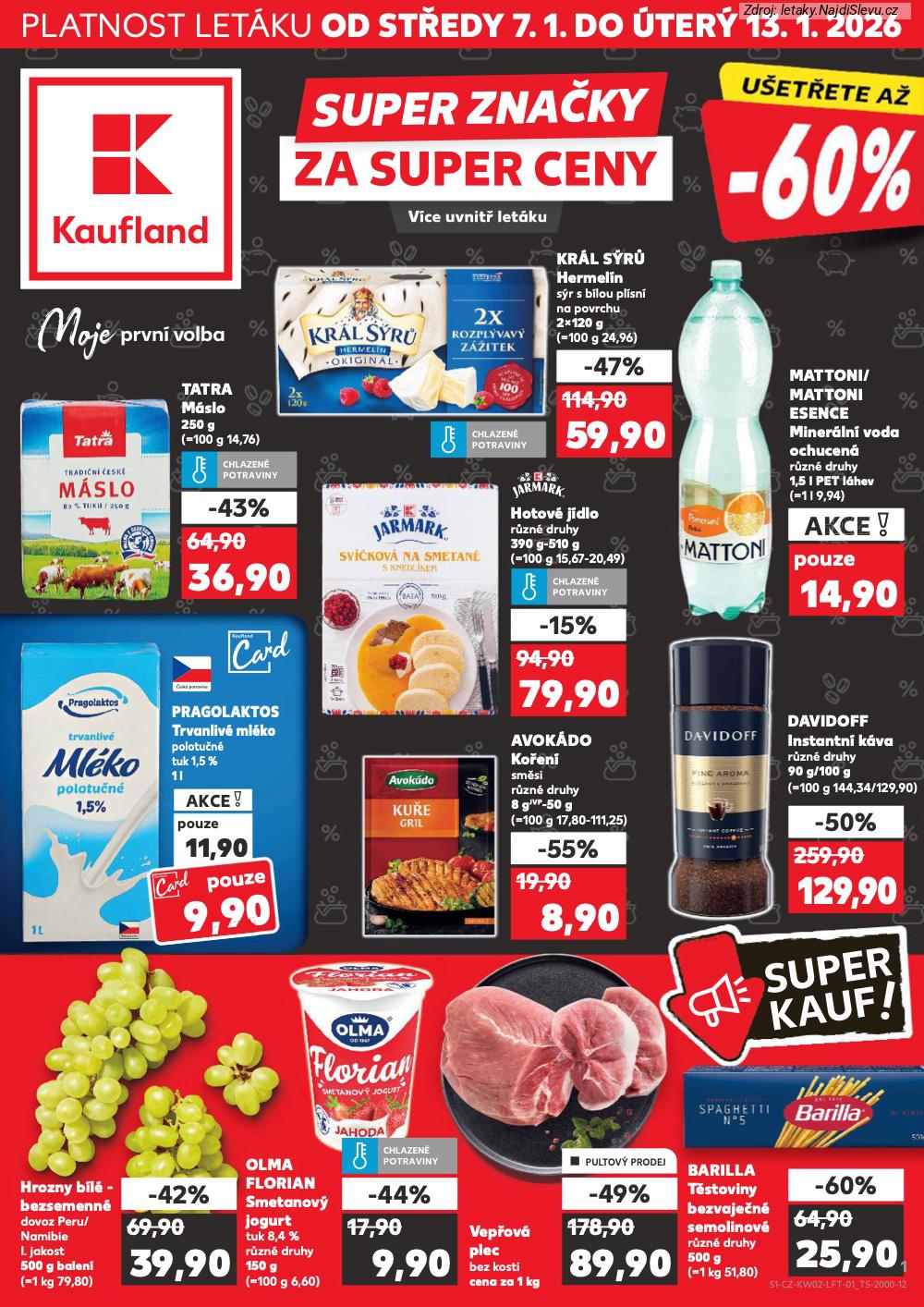 Let�k Kaufland (7. 1. - 13. 1. 2026) - strana 1 z 60