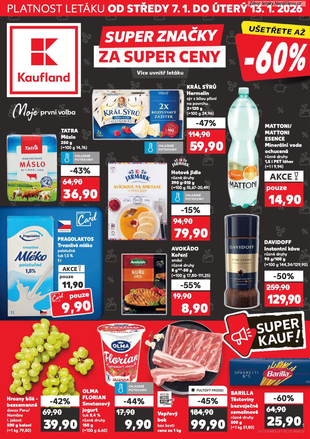 Let�k Kaufland (7. 1. - 13. 1. 2026) - strana 1 z 60