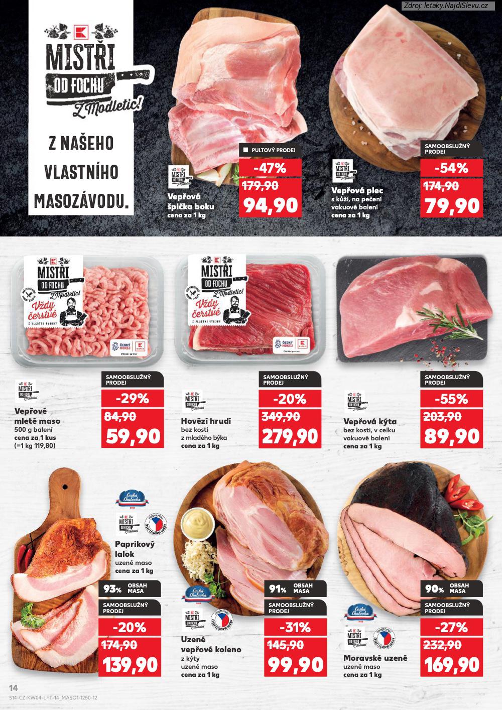 Let�k Kaufland  Most, M�ln�k, Sokolov, Mari�nsk� L�zn�, Kol�n, Kladno, �atec, P�s... (21. 1. - 27. 1. 2026) - str. 14