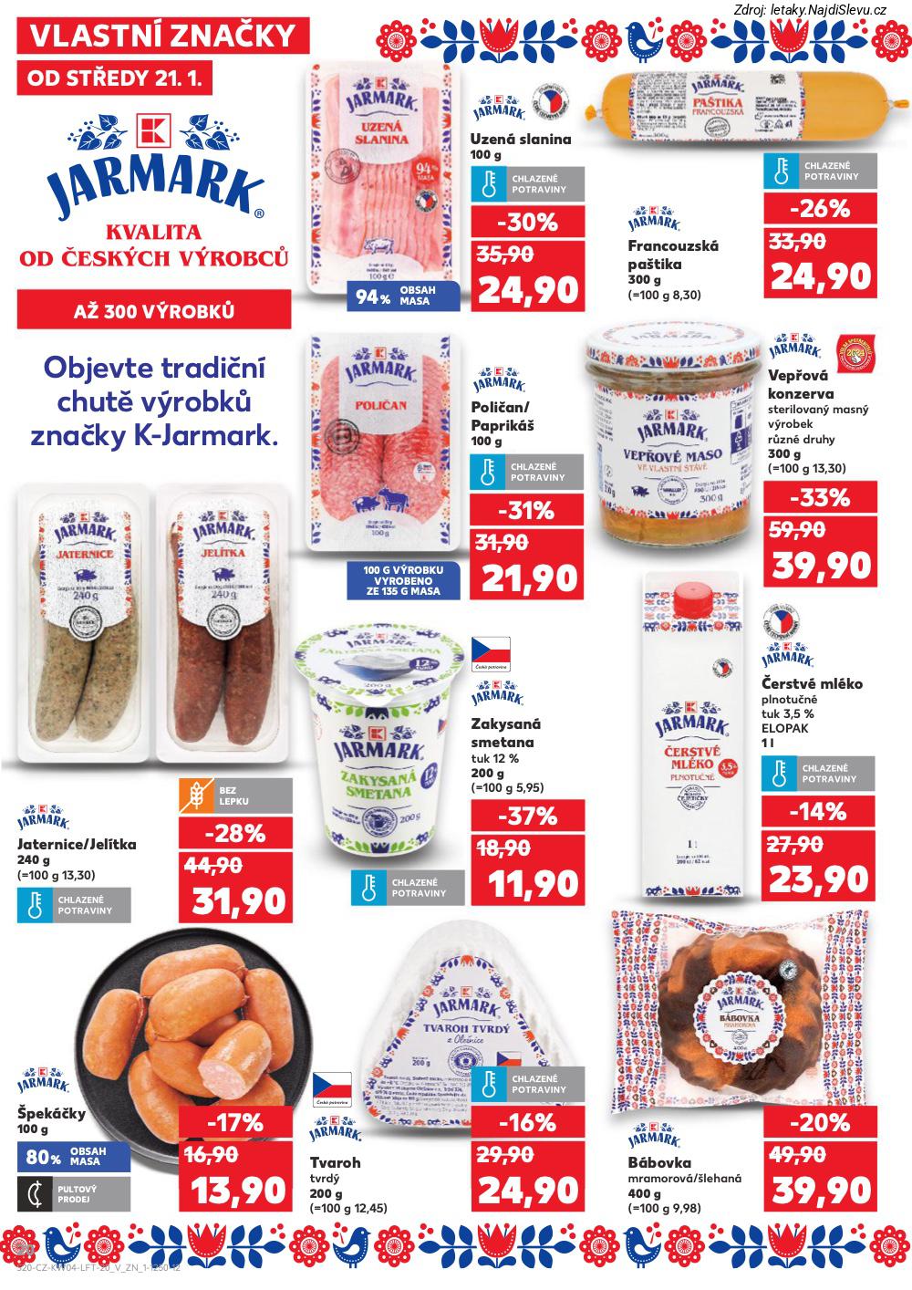 Let�k Kaufland  Most, M�ln�k, Sokolov, Mari�nsk� L�zn�, Kol�n, Kladno, �atec, P�s... (21. 1. - 27. 1. 2026) - str. 20