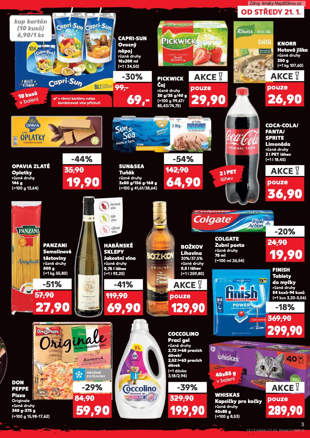 Let�k Kaufland  Most, M�ln�k, Sokolov, Mari�nsk� L�zn�, Kol�n, Kladno, �atec, P�s... (21. 1. - 27. 1. 2026) - str. 3