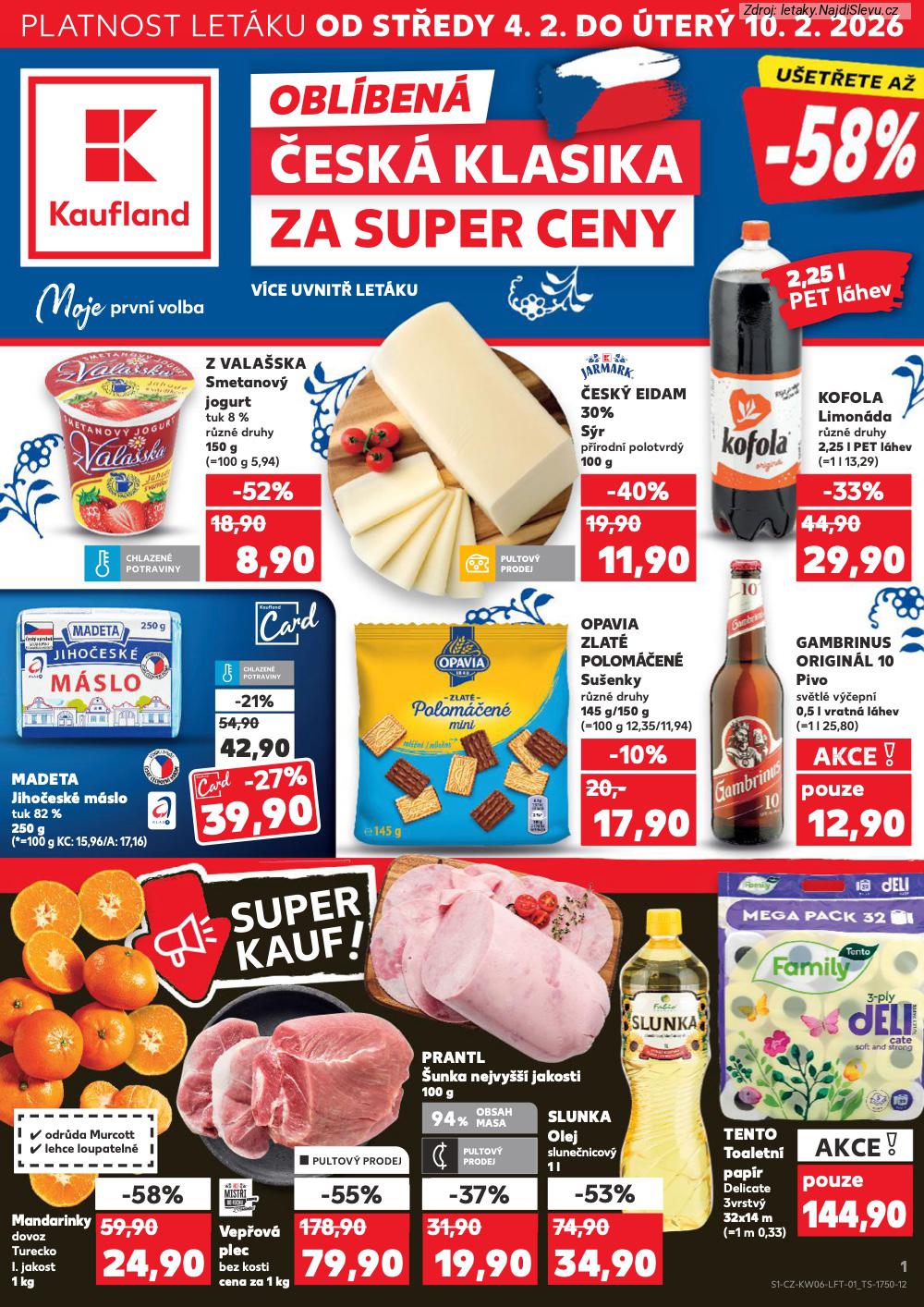 Let�k Kaufland  Velk� Mezi����, Pelh�imov, Blansko, Vesel� nad Moravou, Lan�kroun... (4. 2. - 10. 2. 2026) - str. 1