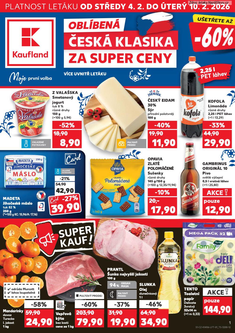 Let�k Kaufland  Vala�sk� Mezi����, Kop�ivnice, �esk� T��n, Fr�dek-M�stek, Nov� J... (4. 2. - 10. 2. 2026) - str. 1