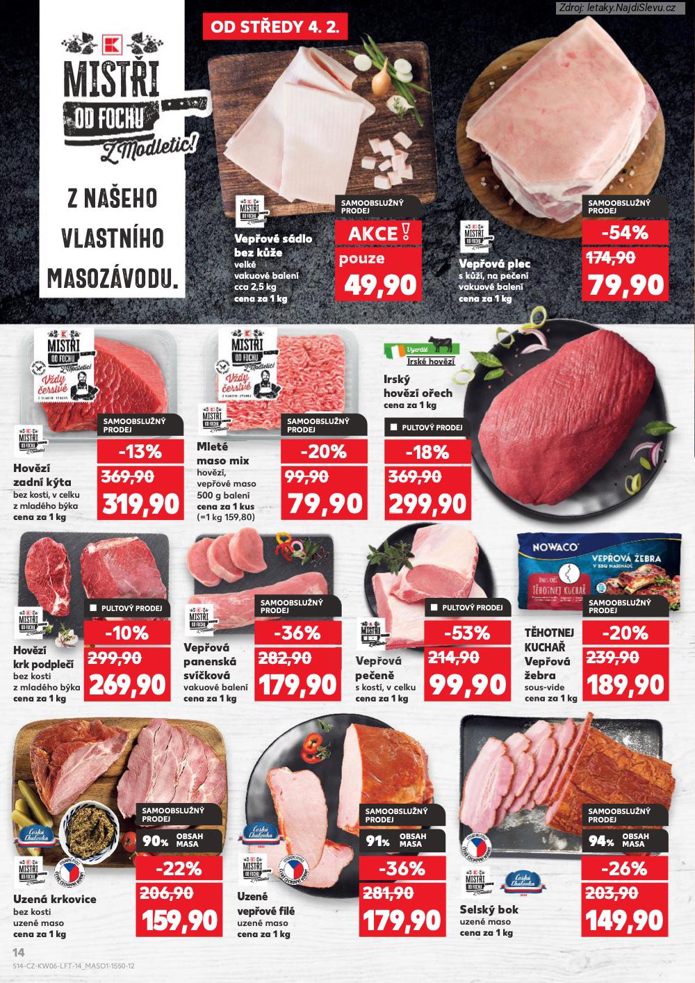 Let�k Kaufland  Rokycany, Vrchlab�, Kutn� Hora, T�ebo�, Prachatice, ��slav, Louny... (4. 2. - 10. 2. 2026) - str. 14