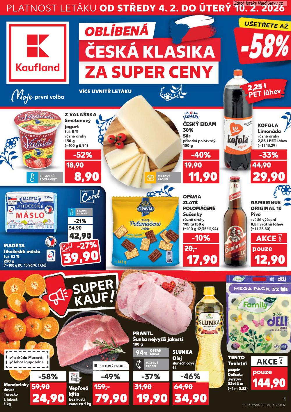 Let�k Kaufland  Karlovy Vary, Plze�, �st� nad Labem, �esk� Bud�jovice, Liberec, P... (4. 2. - 10. 2. 2026) - str. 1
