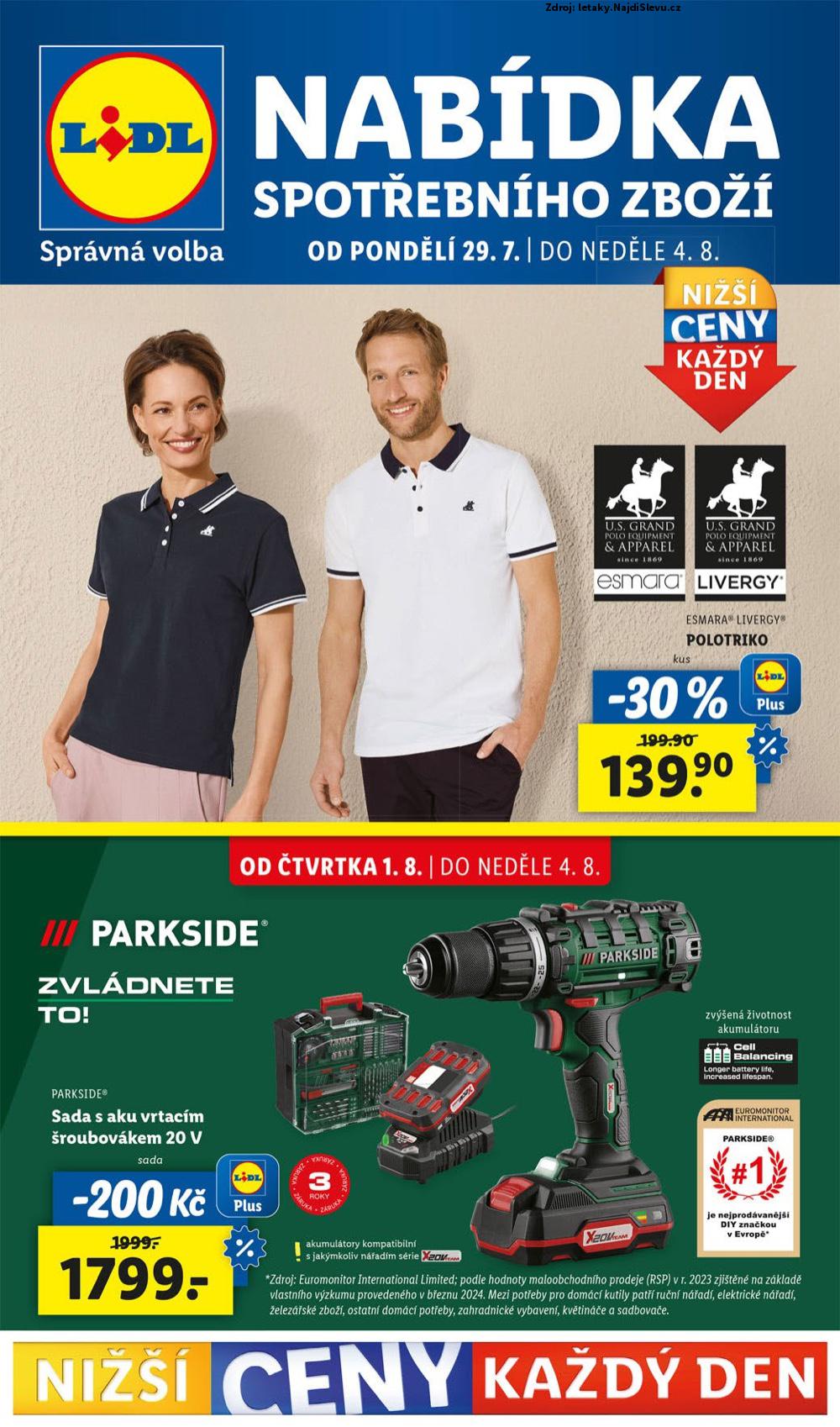 Strana 1 - leták Lidl (29. 7. - 4. 8. 2024)