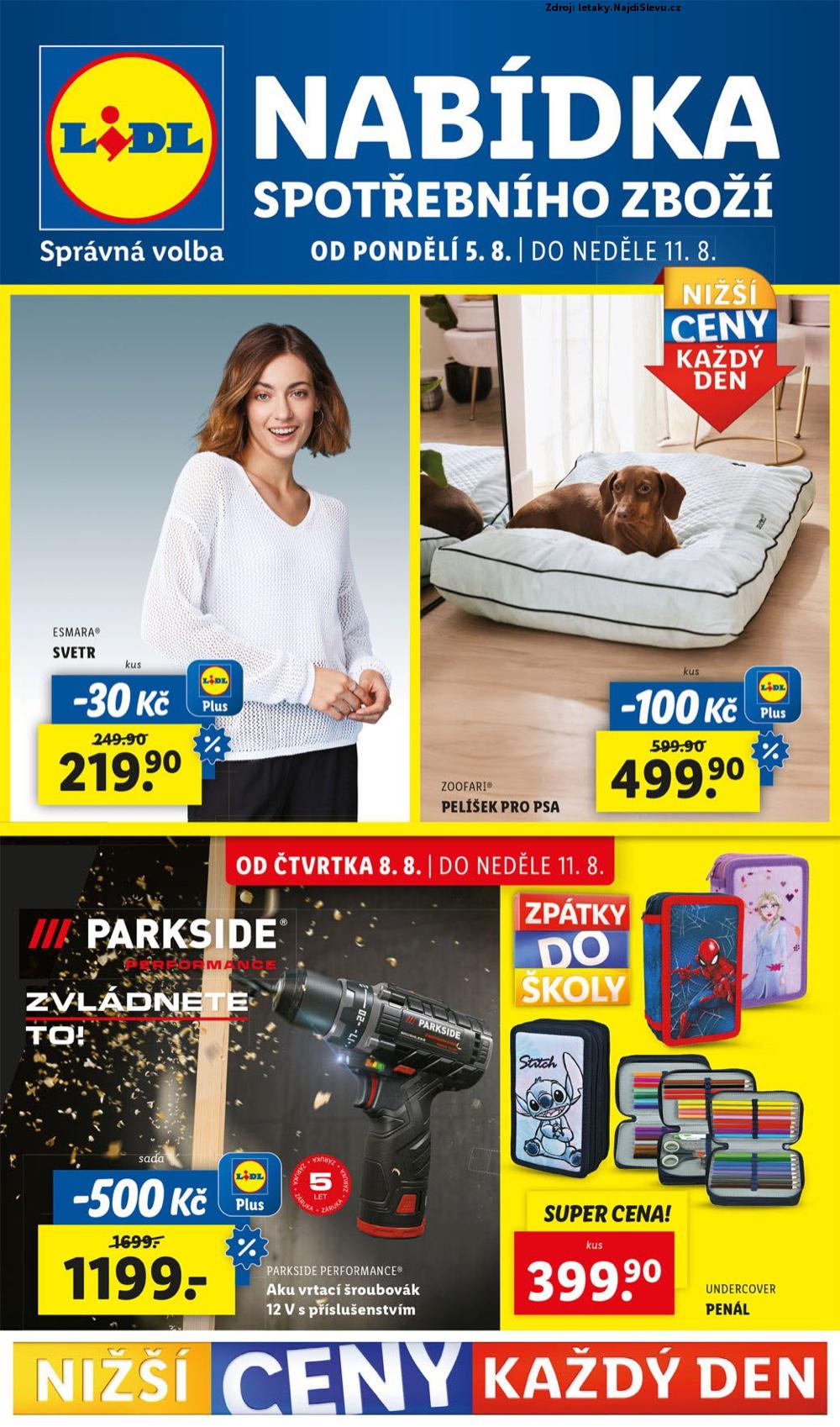 Strana 1 - leták Lidl (5. 8. - 11. 8. 2024)