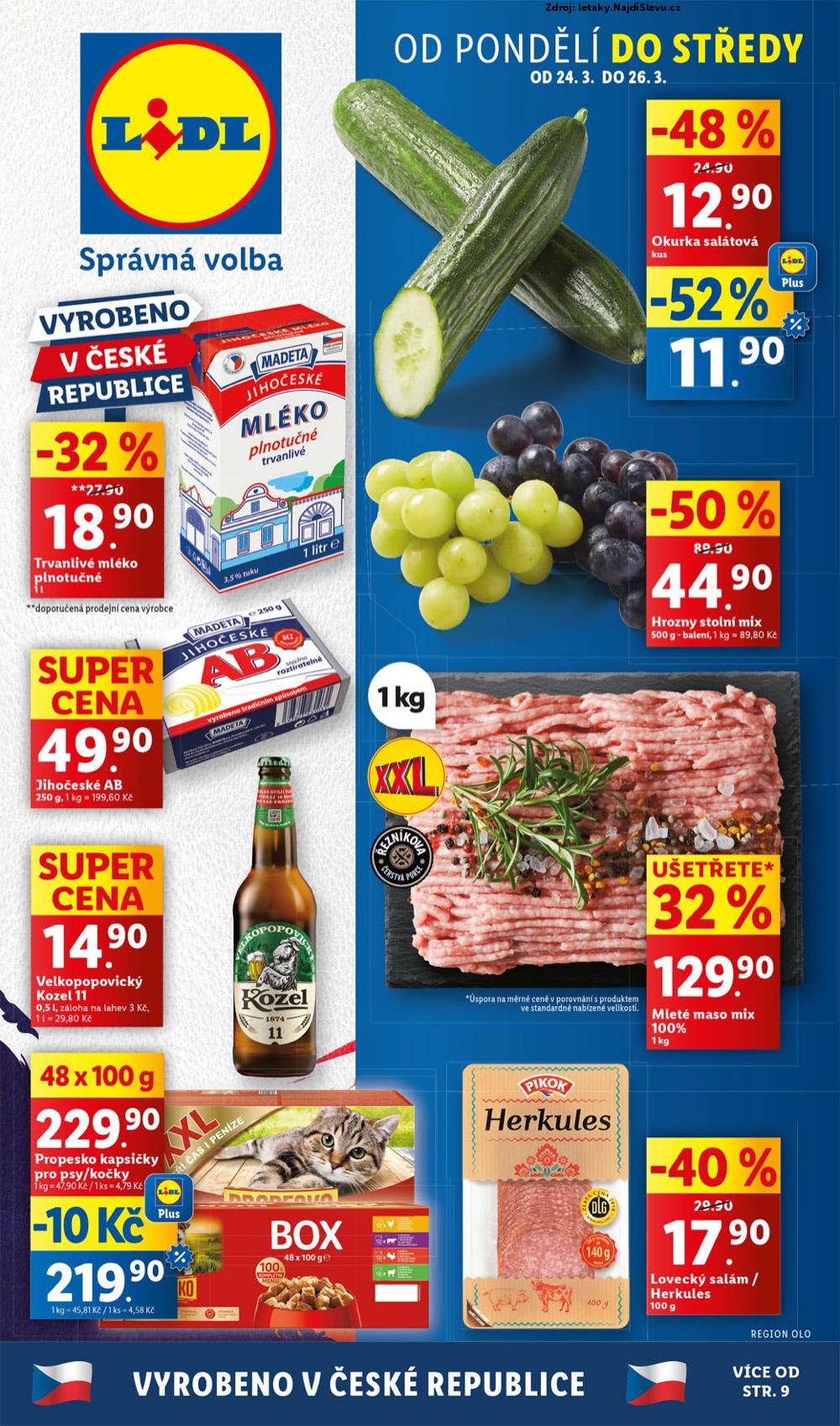 Strana 1 - letk Lidl (24. 3. - 26. 3. 2025)