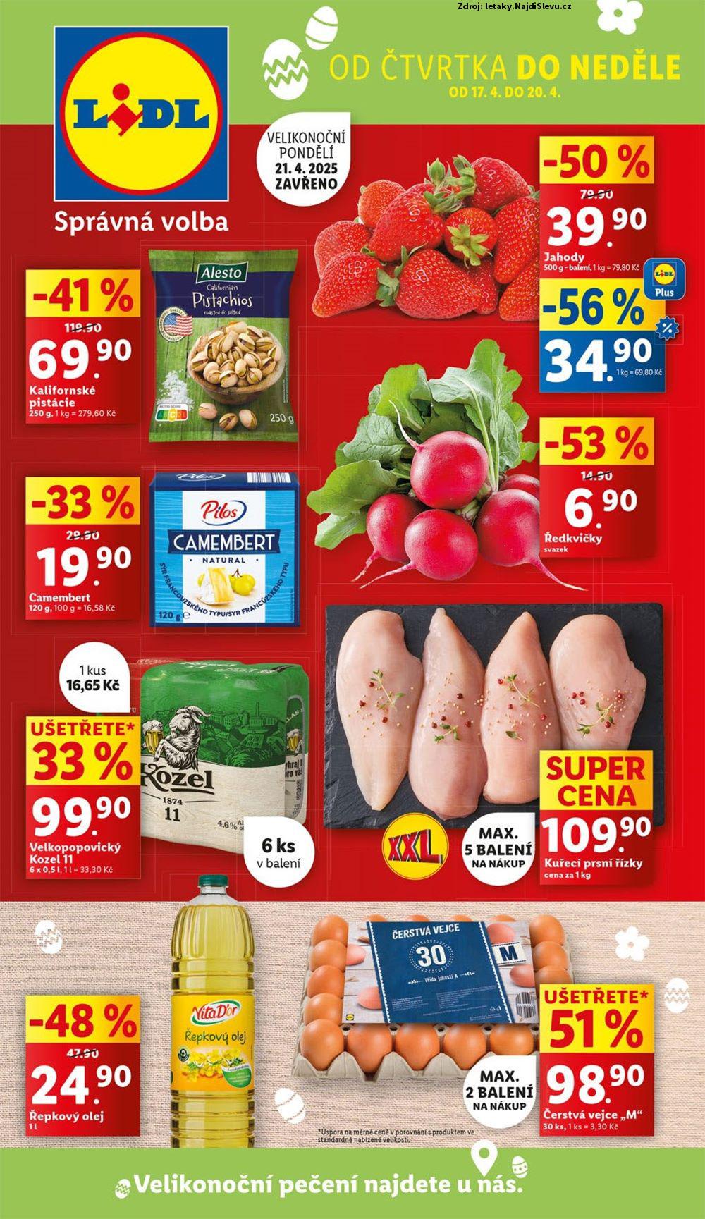 Strana 1 - leták Lidl (17. 4. - 20. 4. 2025)