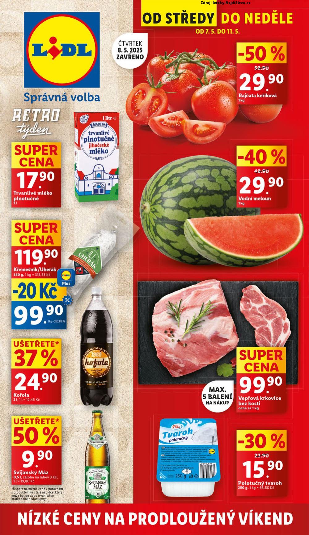Strana 1 - leták Lidl (7. 5. - 11. 5. 2025)