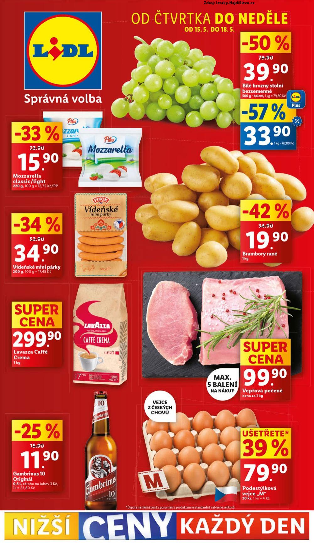 Strana 1 - letk Lidl (15. 5. - 18. 5. 2025)