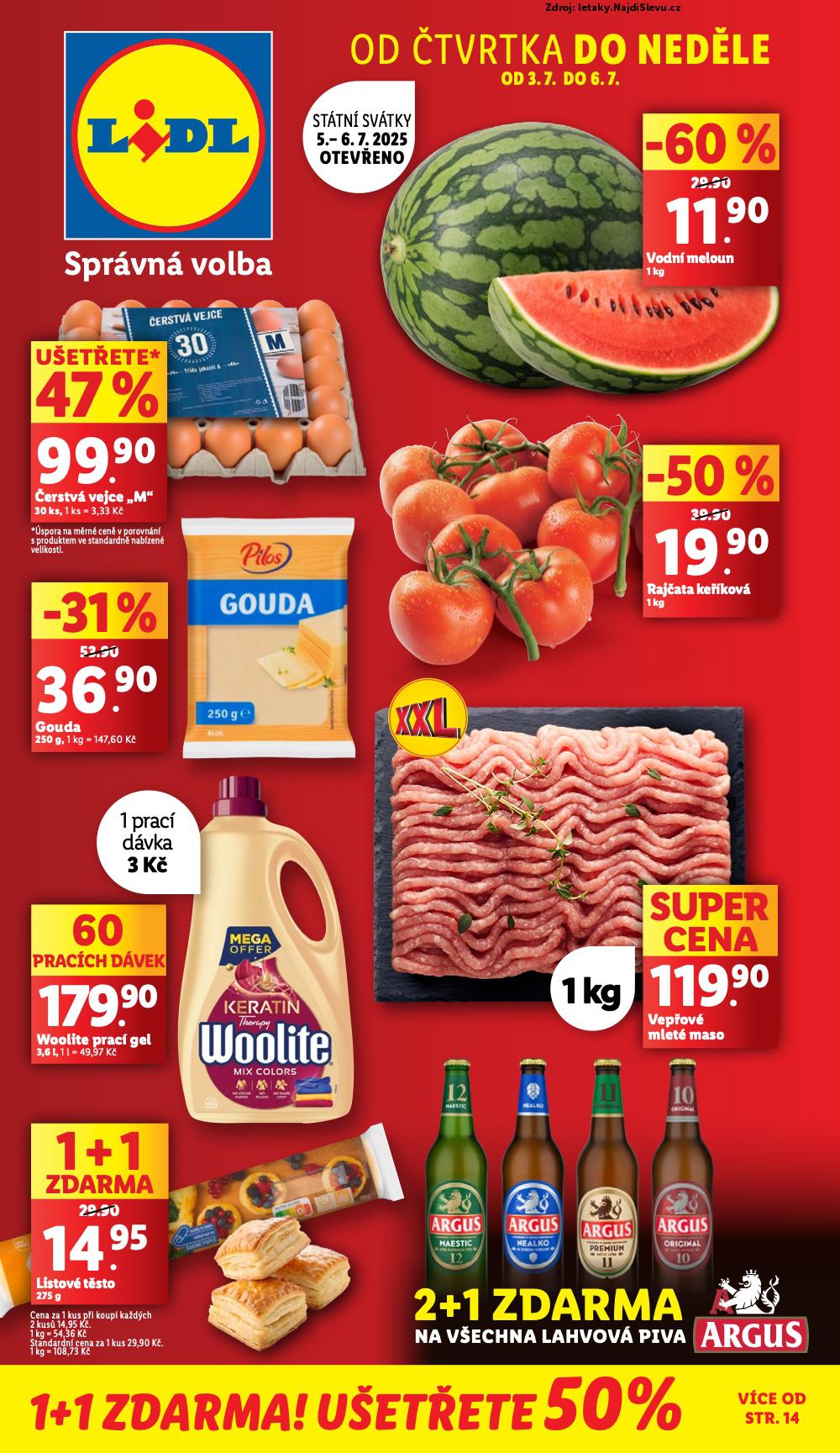 Strana 1 - letk Lidl (3. 7. - 6. 7. 2025)