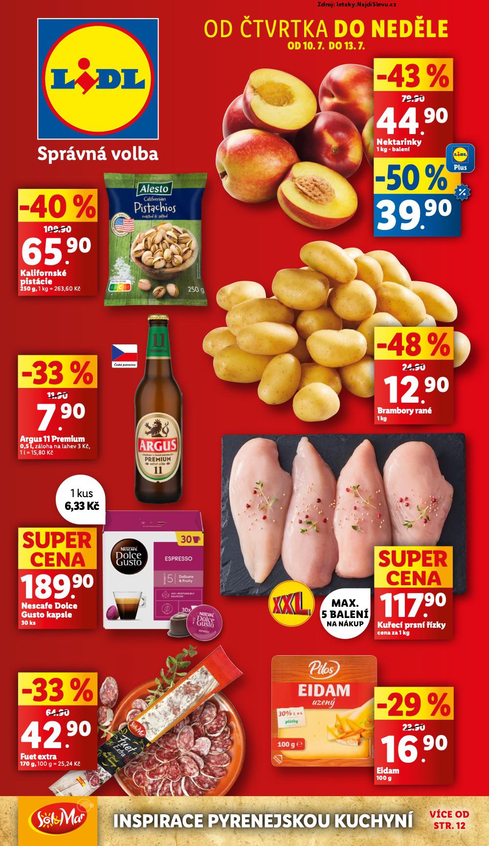 Strana 1 - leták Lidl (10. 7. - 13. 7. 2025)