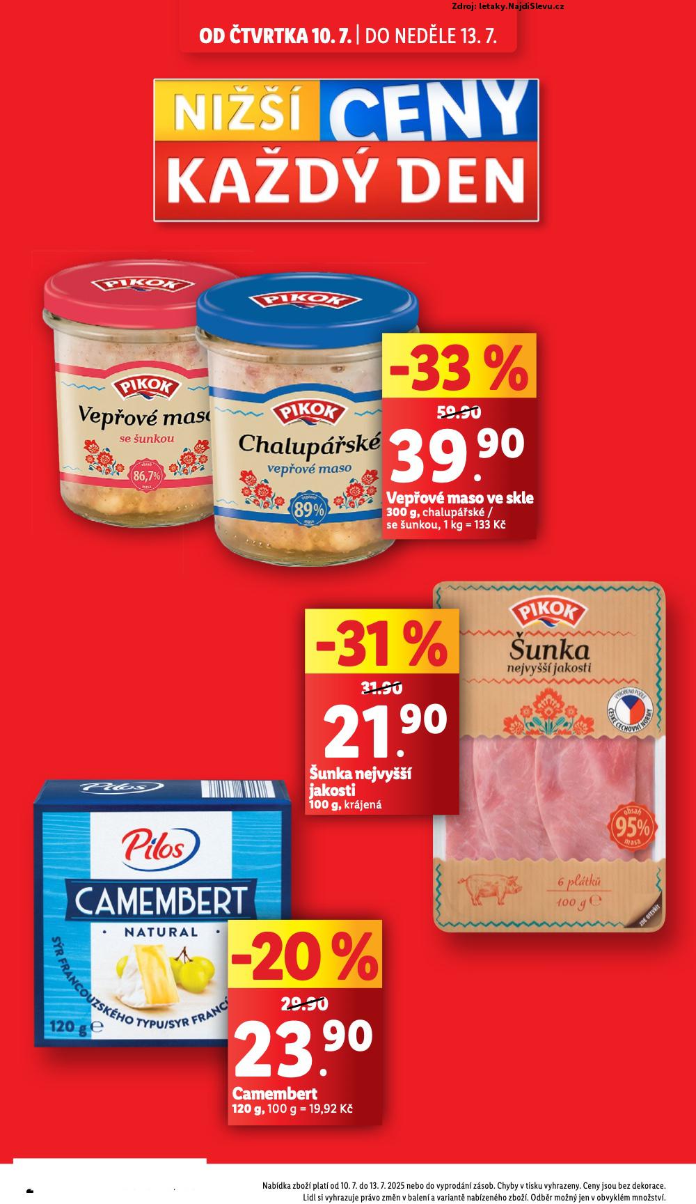 Strana 2 - letk Lidl (10. 7. - 13. 7. 2025)