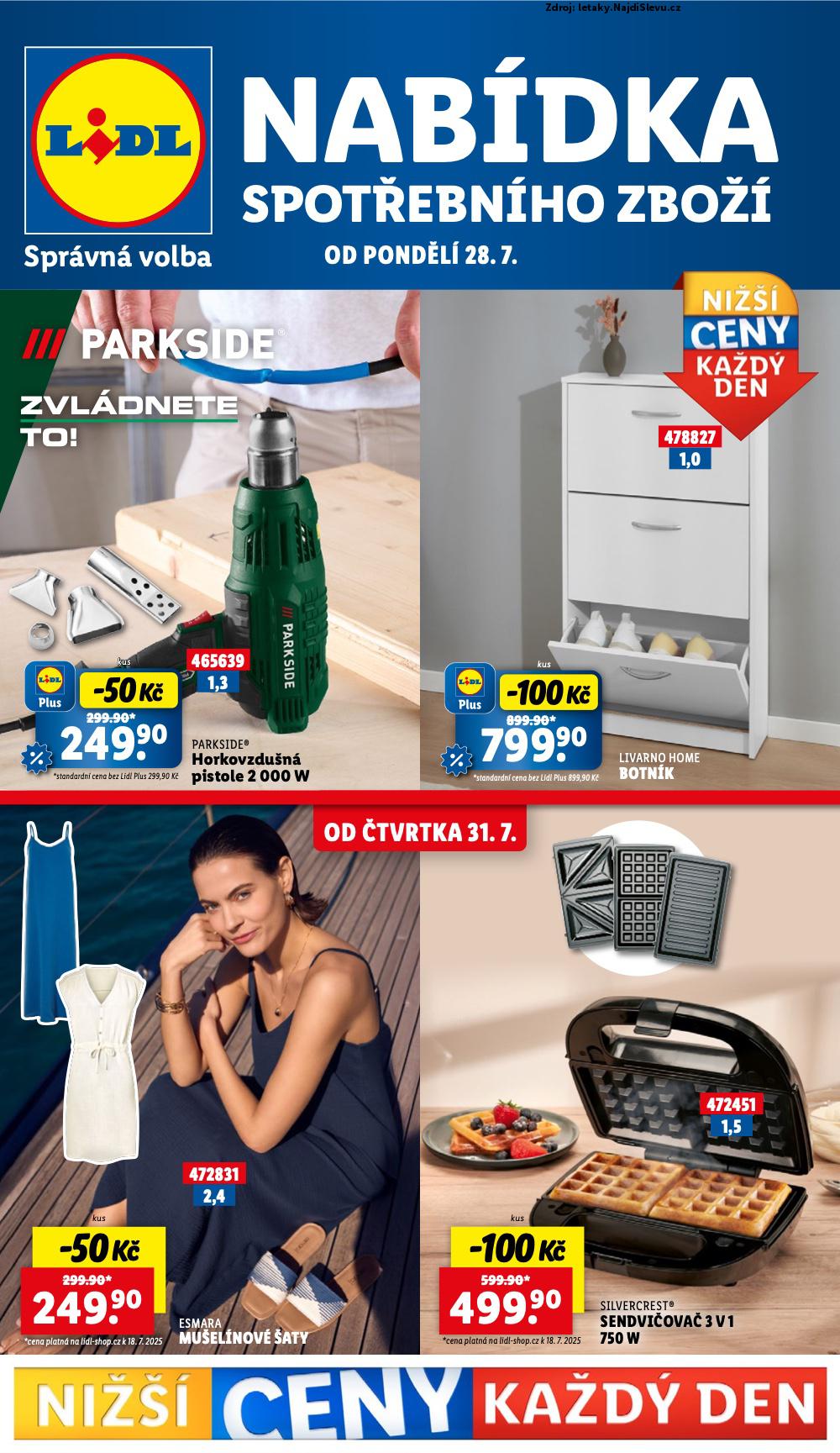 Strana 1 - leták Lidl (28. 7. - 3. 8. 2025)