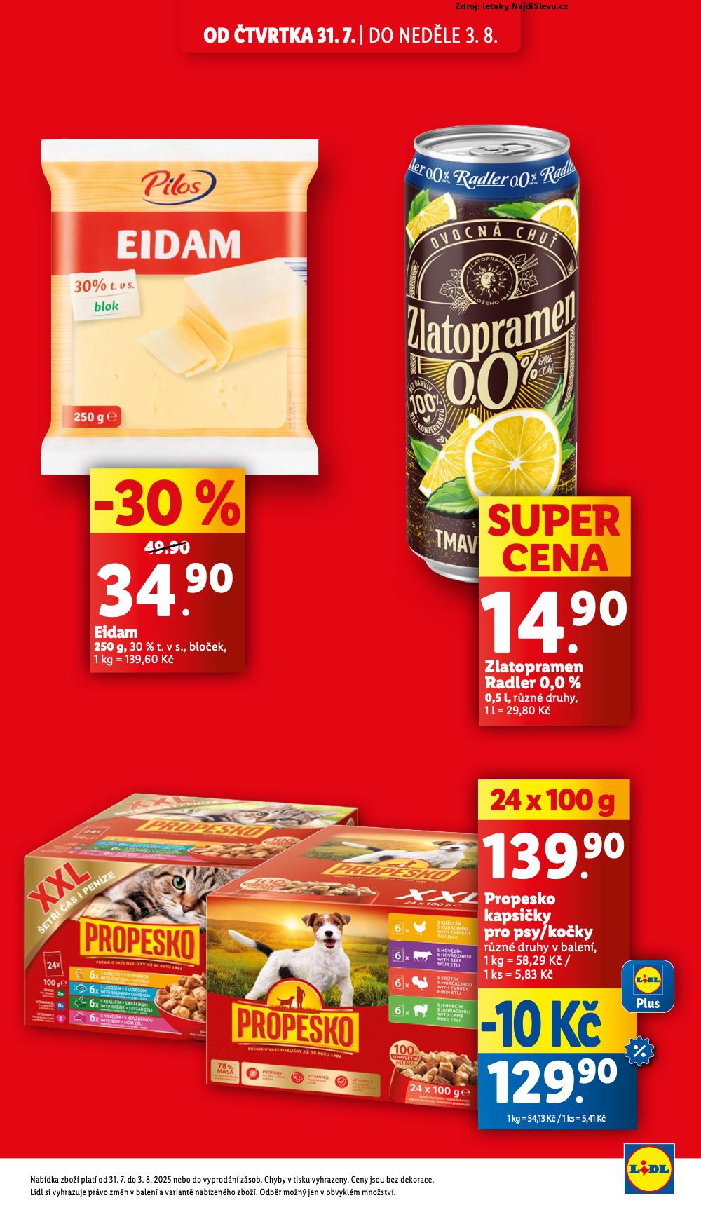 Strana 3 - leták Lidl (31. 7. - 3. 8. 2025)