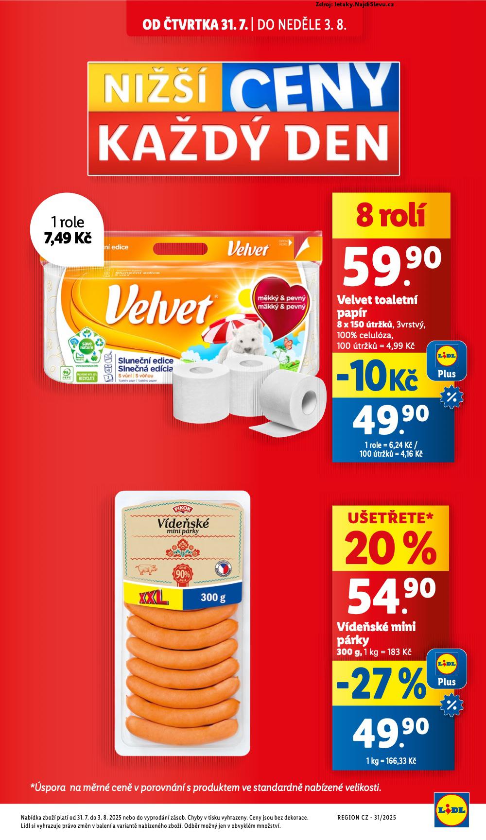 Strana 5 - letk Lidl (31. 7. - 3. 8. 2025)
