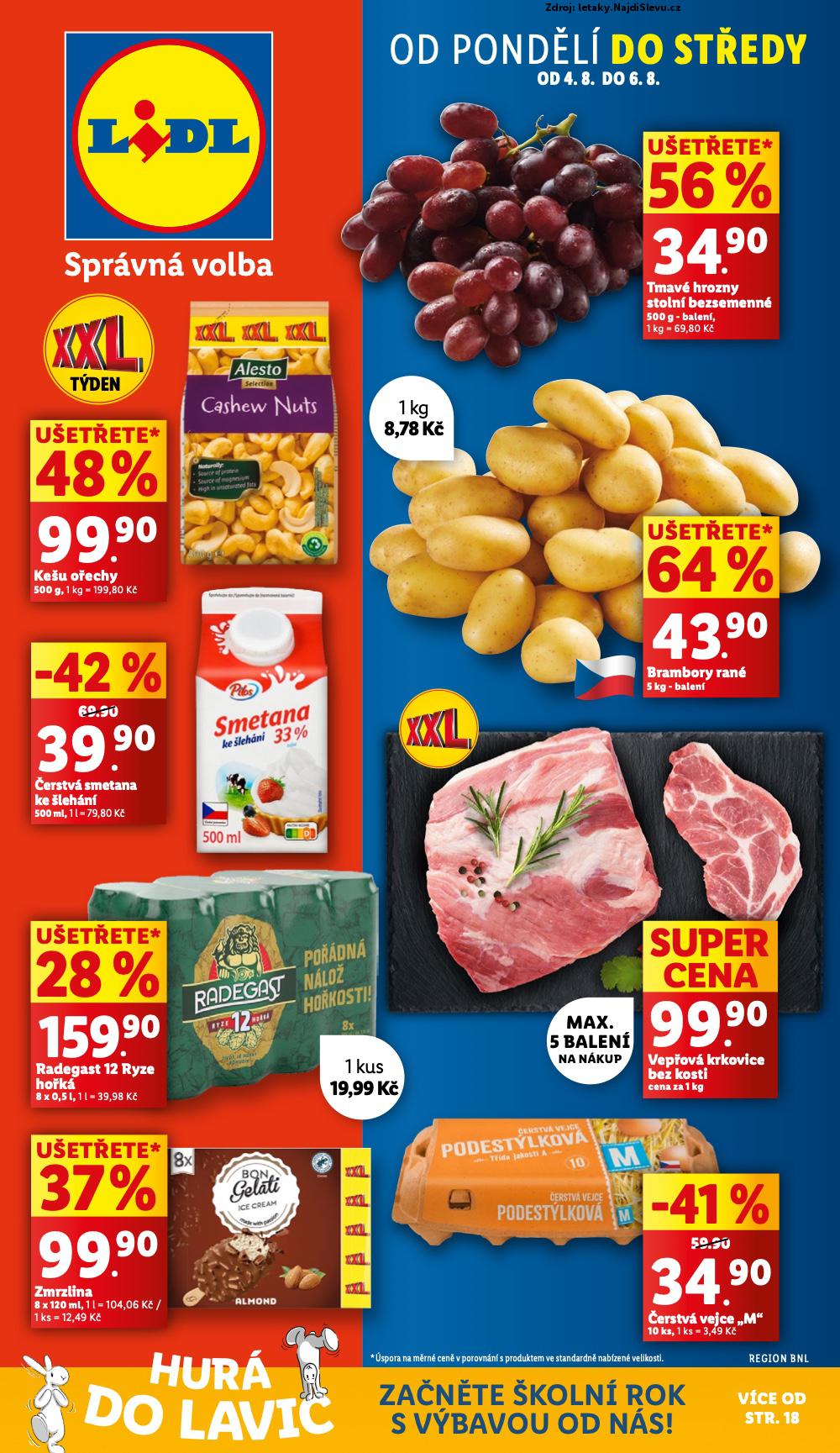 Strana 1 - leták Lidl (4. 8. - 6. 8. 2025)