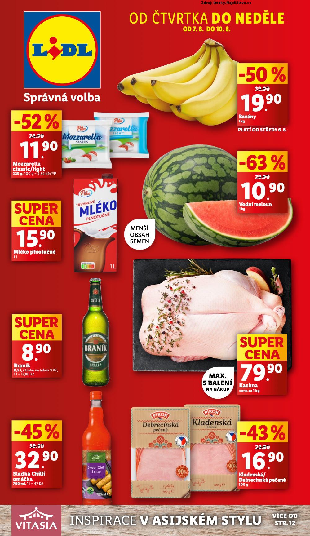 Strana 1 - leták Lidl (7. 8. - 10. 8. 2025)