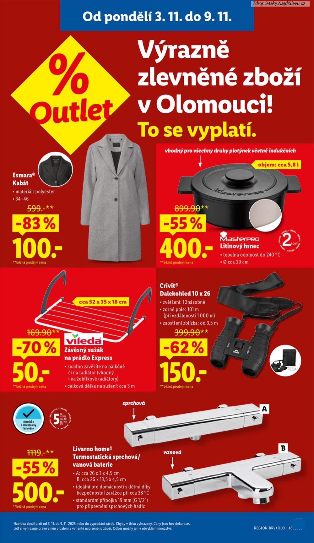 Strana 3 - letk Lidl (3. 11. - 9. 11. 2025)