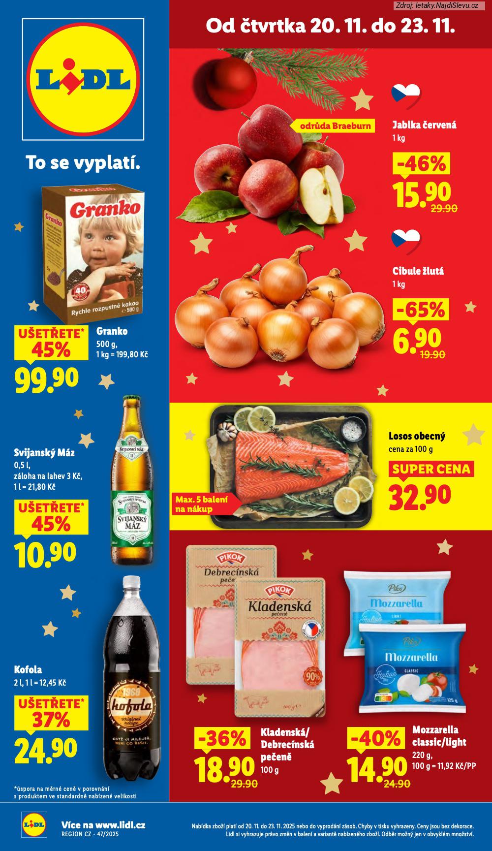 Strana 1 - let�k Lidl (20. 11. - 23. 11. 2025)