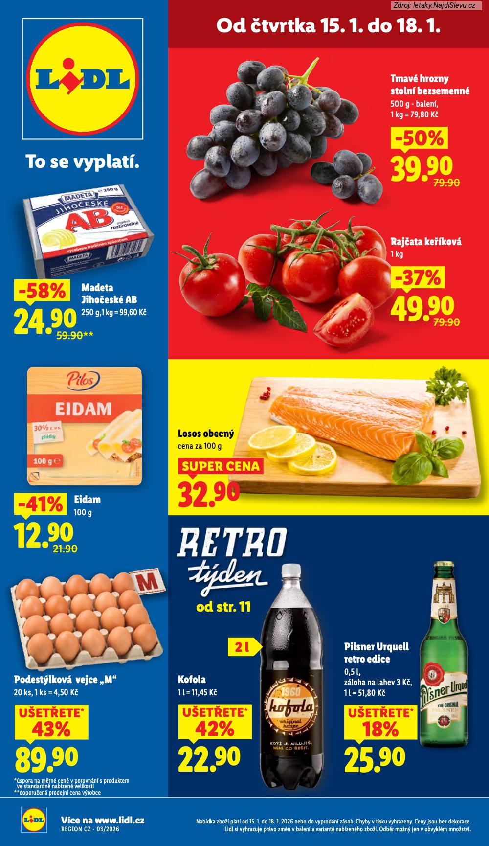 Let�k Lidl (15. 1. - 18. 1. 2026) - strana 1 z 41