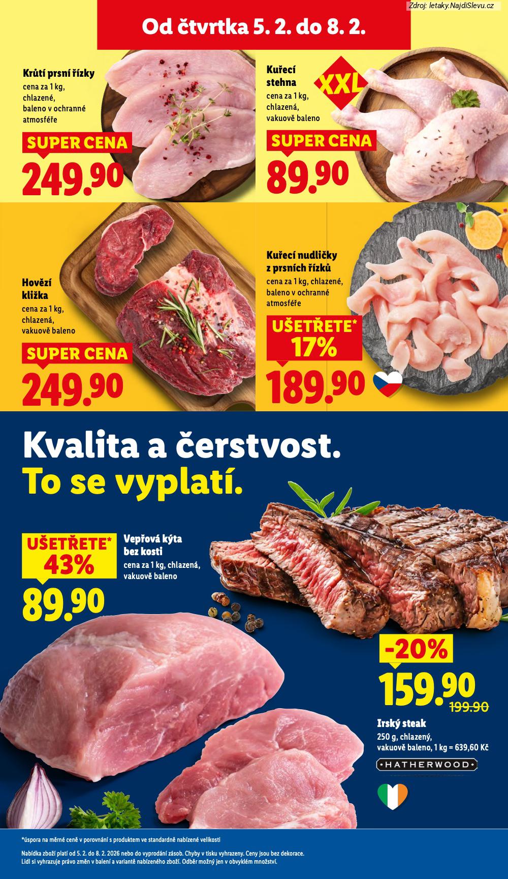 Let�k Lidl  (5. 2. - 8. 2. 2026) - str. 13: IRSK� STEAK, VEP�OV� K�TA, HOV�Z� KLI�KA, NUDLI�KY Z